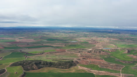 Spain-rural-large-aerial-view-farmlands-semi-arid-climat